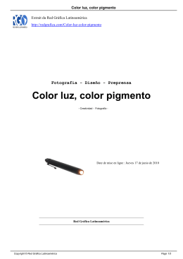 Color luz, color pigmento - Red Gráfica Latinoamérica