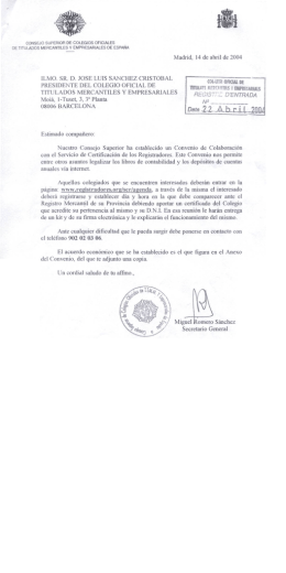 Page 1 CONSEJO SUPERIOR DE COLEGIOSOFICIALES