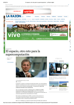 El espacio, otro reto pa...ción