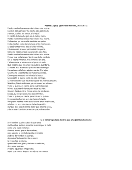 Poema XX (20) (por Pablo Neruda , 1924