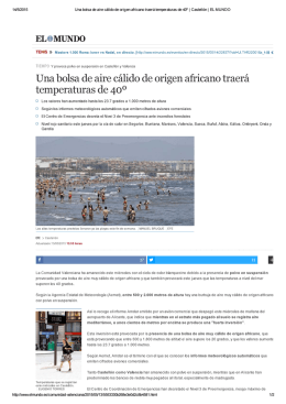 Una bolsa de aire cálido... | Castellón | EL MUNDO