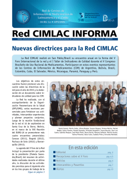 Red CIMLAC INFORMA - Conselho Federal de Farmácia