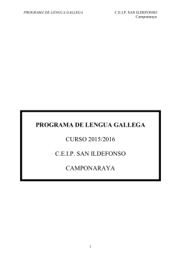 PROGRAMA DE LENGUA GALLEGA CURSO