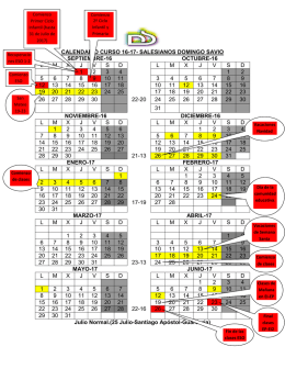 CALENDARIO CURSO 16-17- SALESIANOS DOMINGO SAVIO