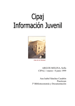 Cipaj - Información juvenil - Memoria de práctica