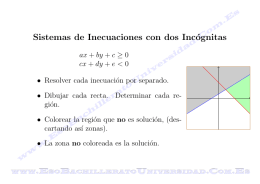 Sistemas de Inecuaciones con dos Incógnitas