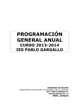 programacin general anual - IES Pablo Gargallo de Zaragoza