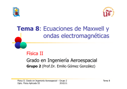 Tema 8: Ecuaciones de Maxwell y d l t éti ondas electromagnéticas