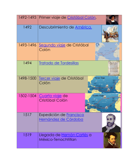 1492-1493 Primer viaje de Cristóbal Colón. 1492 Descubrimiento