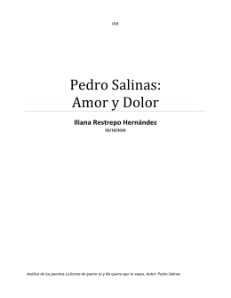 Pedro Salinas: Amor y Dolor