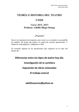 PROGRAMA teatro