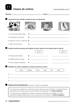 Clases de verbos
