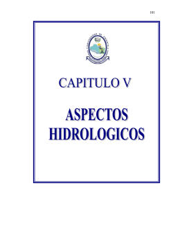Capítulo V. Aspectos hidrológicos