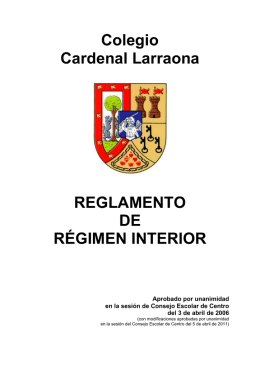 Reglamento de régimen interno