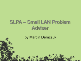 SLPA – Small LAN Problem Adviser