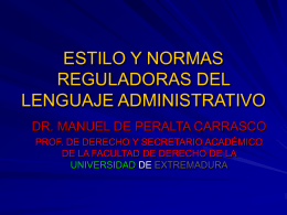 regulación normativa del lenguaje y documentos administrativos