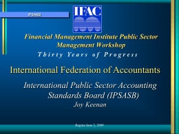 IPSASB - Financial Management Institute of Canada