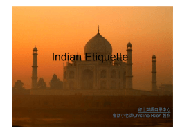 Indian Entiquette