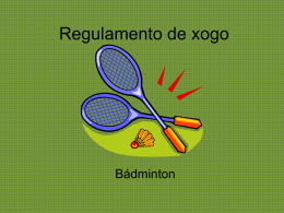 Regulamento de xogo Bádminton
