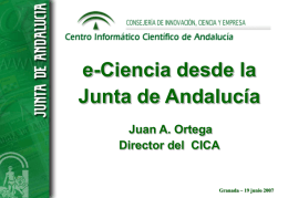 e-Ciencia desde la Junta de Andalucía - e-CA