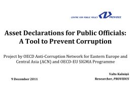 Asset Declarations for Public Officials