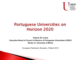Portuguese Universities on Horizon 2020