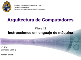Arquitectura de Computadores - Pontificia Universidad Católica de