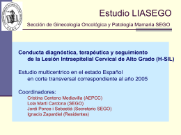 Diapositiva 1 - SEGO Sociedad Española de Ginecología y Obstetricia