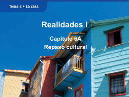Realidades I - Bienvenidos a las clases de la Sra. Mardos