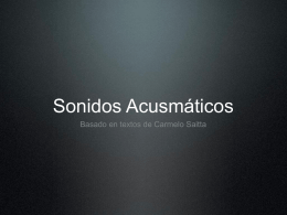 Sonidos Acusmáticos