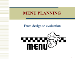 menu planning