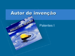 Autor de invenção - Denis Borges Barbosa