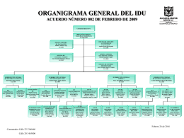 organigrama general del idu situación propuesta