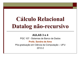 Cálculo Relacional Datalog