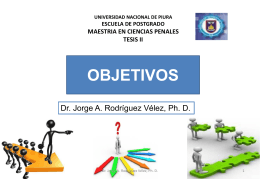 objetivos - Dr. Jorge Armando Rodríguez Vélez