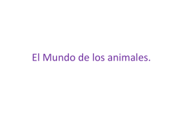 El Mundo de los animales.