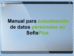 Manual actulizacion datos Sofiaplus Final