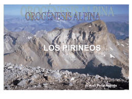 Cordillera intracontinental (los Pirineos).