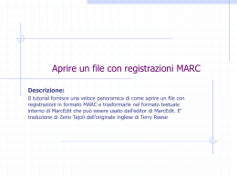 Come aprire un file con registrazioni in formato MARC