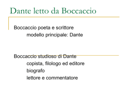 Dante letto dal Boccaccio - Boccaccio 700