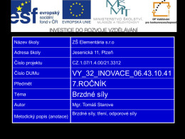 Brzdné síly