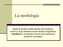 La morfologia derivativa