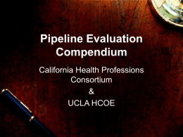 Pipeline Evaluation Compendium - California Health Workforce
