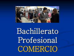 Bachillerato Profesional COMERCIO Bachillerato Profesional