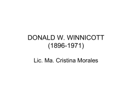 d. winnicott - TEORIAS PSICOLOGICAS II