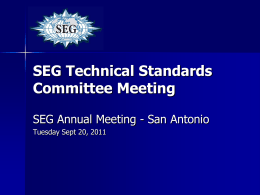 TSC meeting SEG 2011