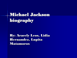Michael Jackson biography