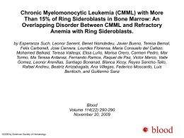 (CMML) with More Than 15% of Ring Sideroblasts in