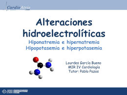 Alteraciones hidroelectrolíticas