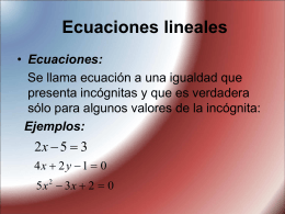 Ecuaciones Lineales